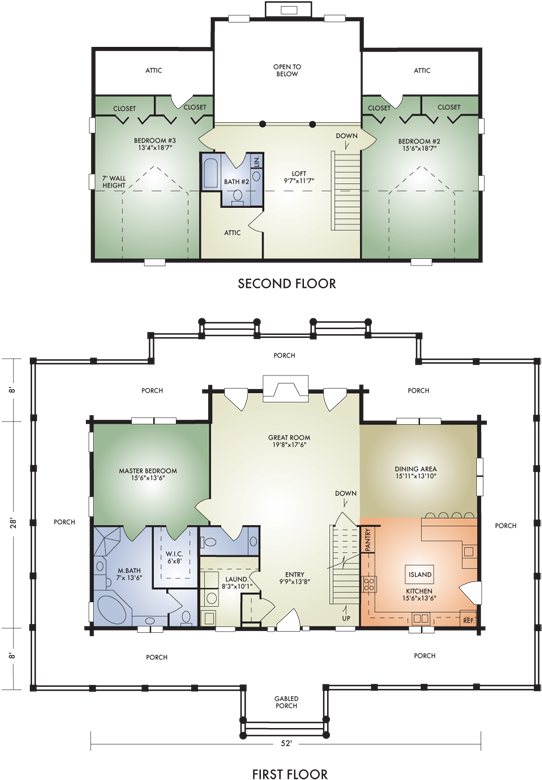 Open House Plans With Wrap Around Porch Pretty Ideas - House Plan (700x833)