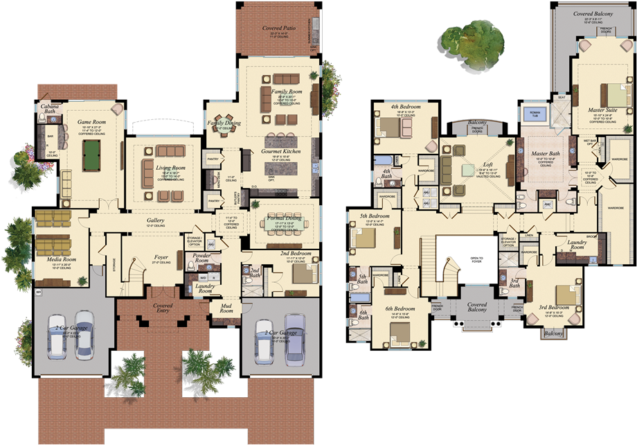 Palazzo New House Plan In The Bridges - Gl Homes Floor Plans (935x944)