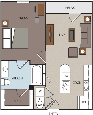 Prado Student Living Floor Plans Studio 1 2 3 4 5 Bedroo - Apartment (672x448)