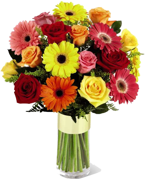 Congratulation Flower Png Image - Vase Of Flowers Png (565x638)