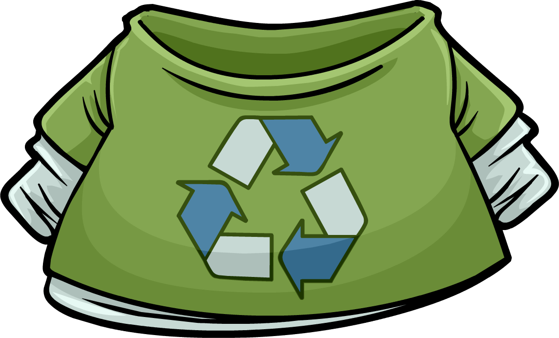 Green Recycle T-shirt Icon - Club Penguin Recycling Clothes (1145x692)