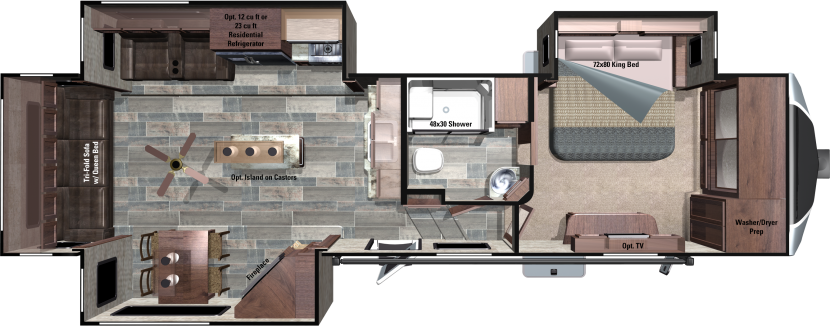 Perfect Design 5th Wheel Floor Plans 2017 Open Range - Fifth Wheel Floor Plans (830x326)
