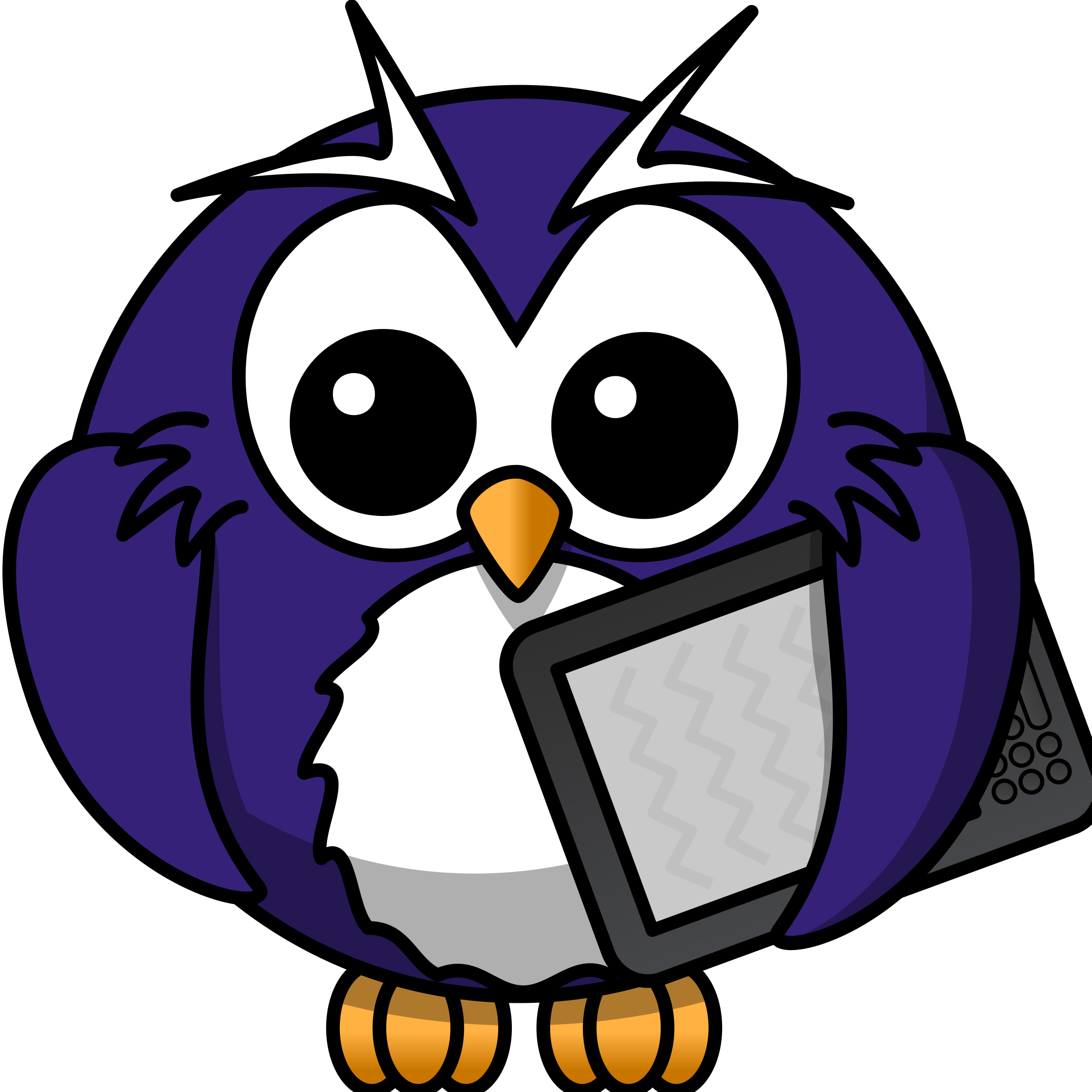 Clipart Owlie Blues Bclipart Owlie Blue Bclipart Ilmenskie - Cartoon Owl Shower Curtain (2400x2400)