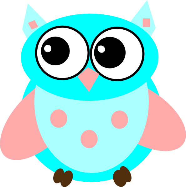 Blue Owl Png - Clip Art (594x598)