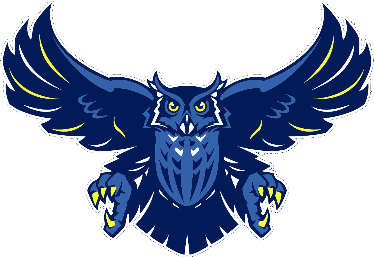 Blue Owls Cut Image - Rice University Owl Logo (1365x1024)