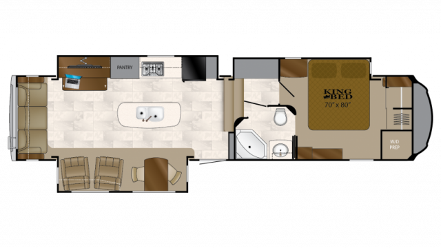 2018 Bighorn 3585rl Floor Plan - Floor Plan (640x360)