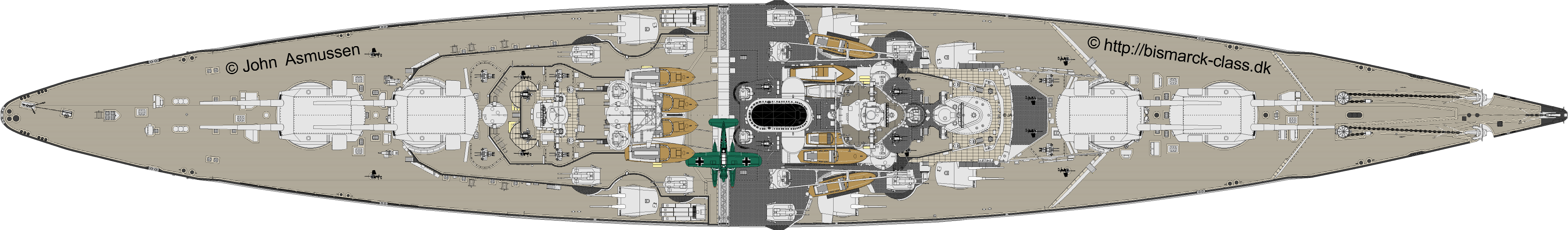 Click On The Drawings To See Enlarged Versions - Tirpitz (4000x587)