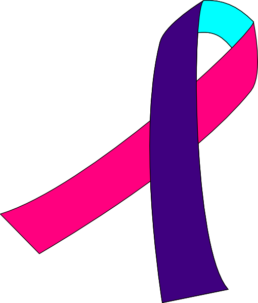 Thyroid Cancer Ribbon Clip Art - Thyroid Awareness Ribbon Color (510x598)