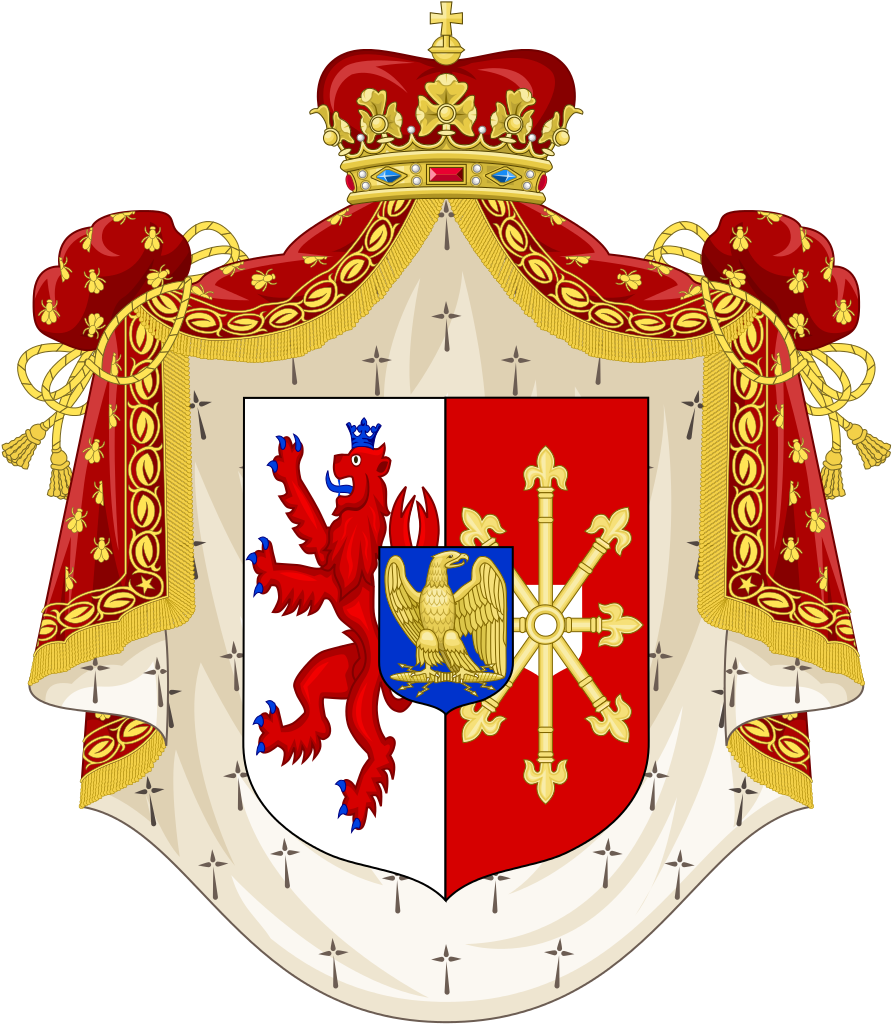 Cliparts Hereldry Mantle 12, Buy Clip Art - Coat Of Arms Of Napoleon (892x1024)