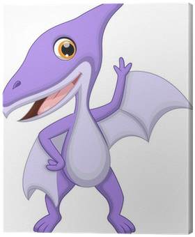 Leinwandbild Pterodaktylus Cartoon • Pixers® - Tranh Tô Màu Khủng Long (400x400)