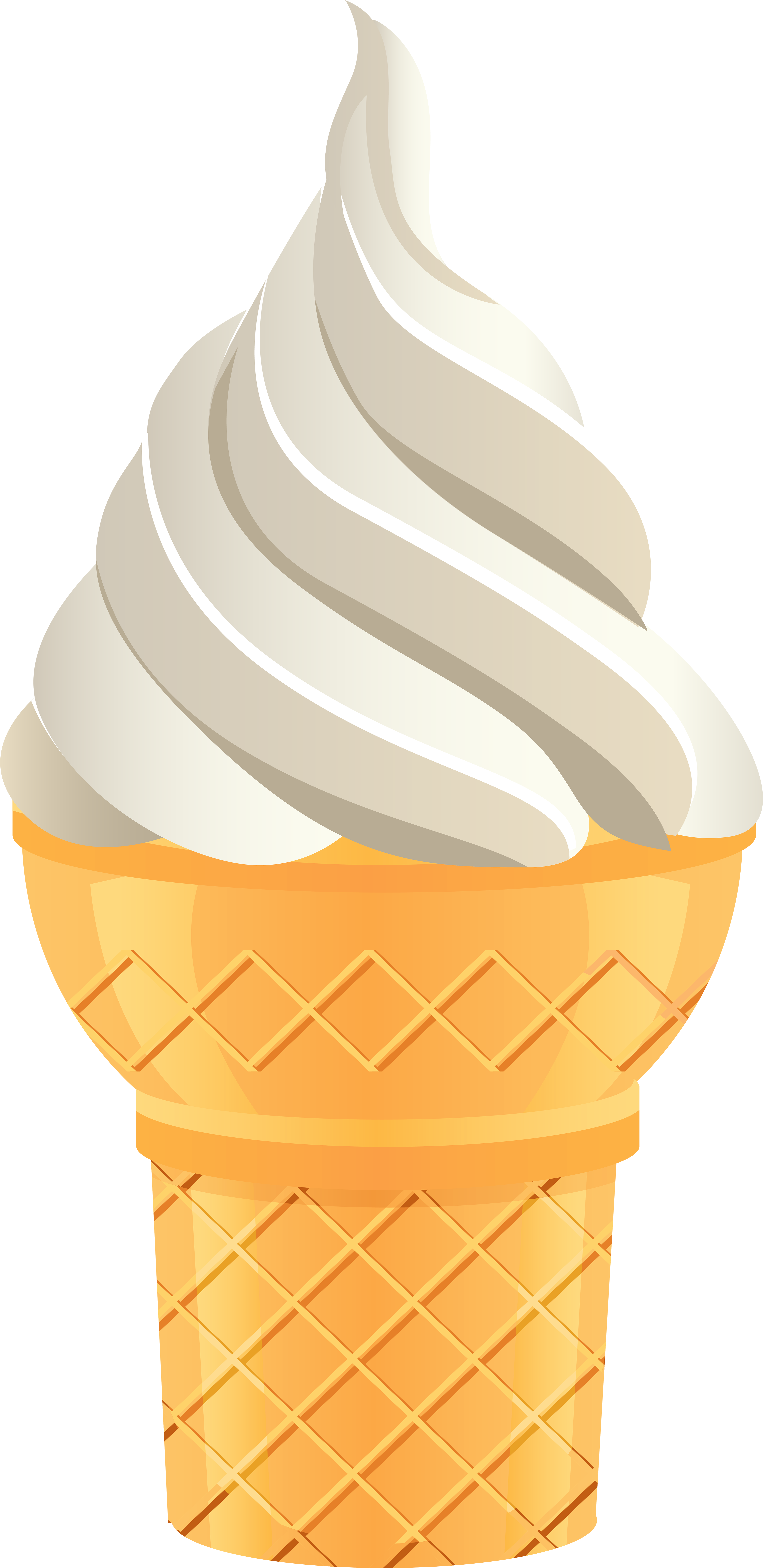 Vanilla Ice Cream Cone Png Transparent Clip Art Image - Vanilla Ice Cream.....