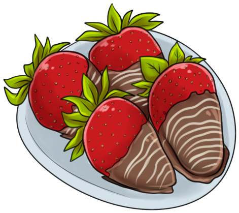 Chocolate Covered Strawberries By Wyngrew - Clip Art (500x500)