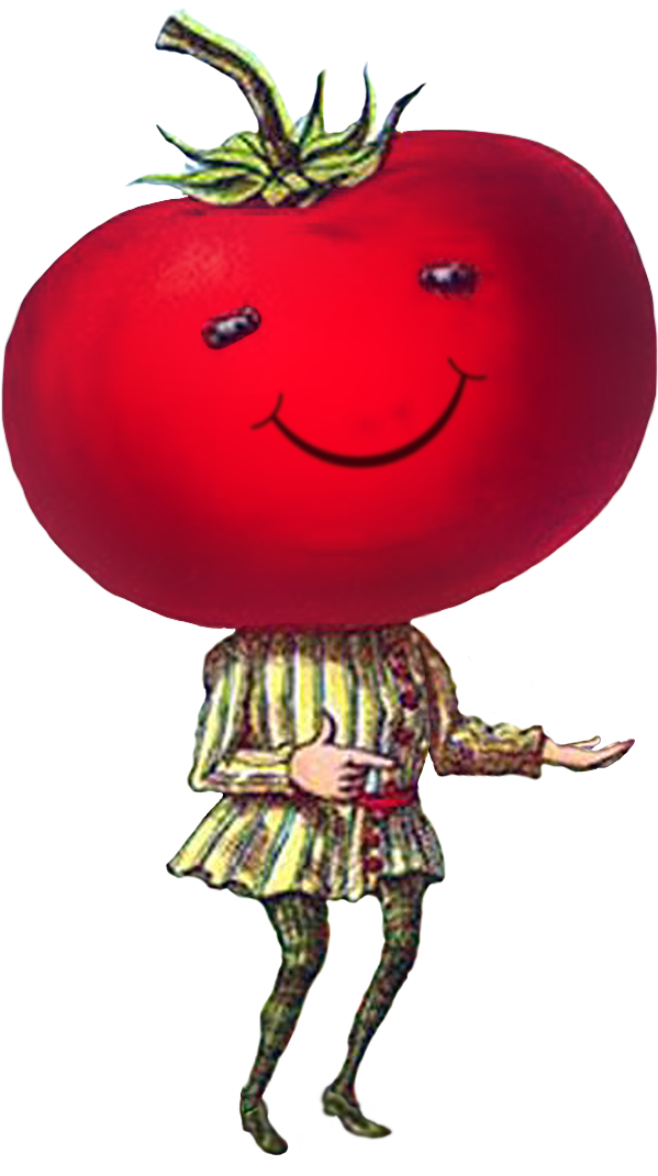 Tommy Says "the Tomatoes Are Coming, The Tomatoes Are - Tomato Person (643x1124)