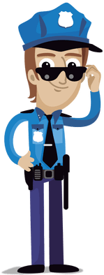 Policeman Profession Cartoon - Law Enforcement Officer (512x512)