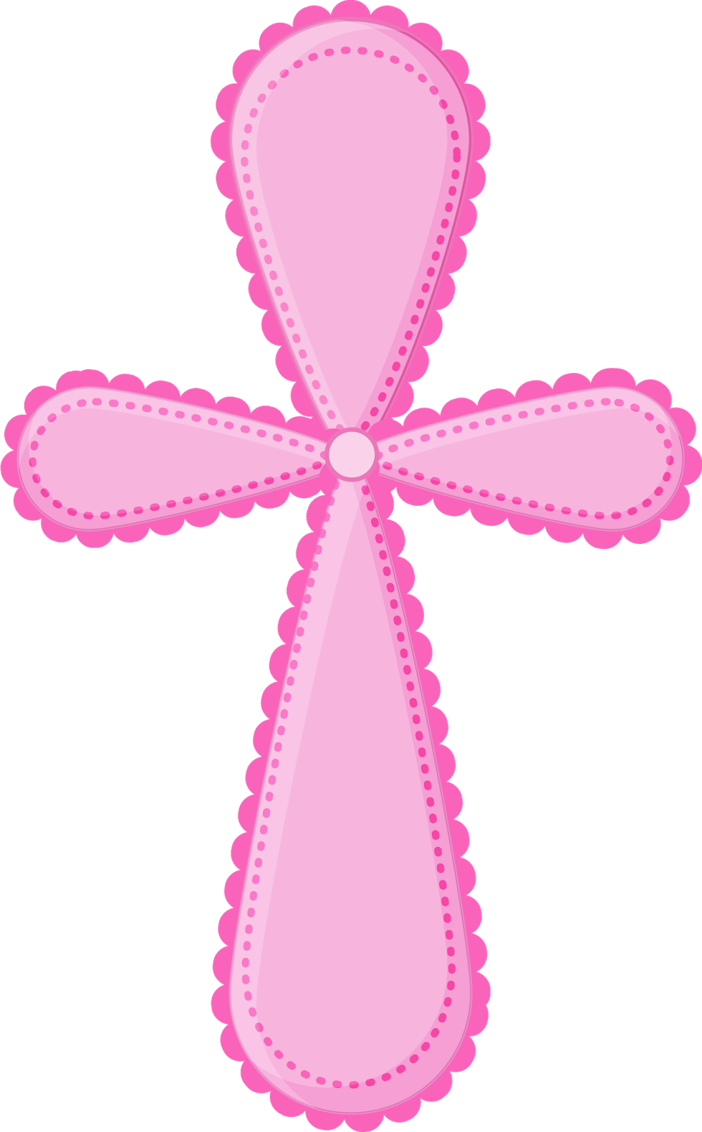 Baptism Christian Cross First Communion Eucharist Clip - Cross Clipart Pink (993x1600)