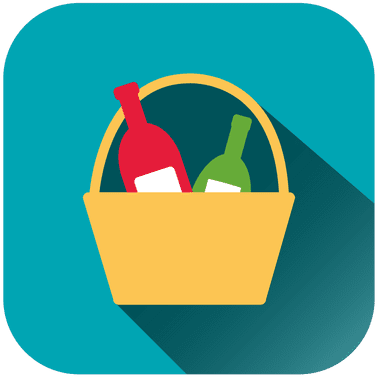 Wine Bottles Basket Icon Transparent Png - Basket (512x512)