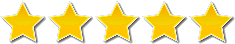 Five-stars - 5 Gold Stars Png (800x293)