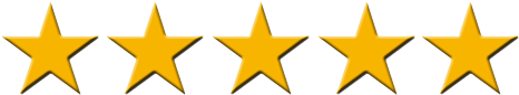 Five Clipart Gold Star - 4.5 Out Of 5 Stars (480x385)