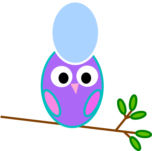 Purple Owl Blue Egg Svg Clip Arts 600 X 527 Px - Today Happy 1 Birthday (600x527)