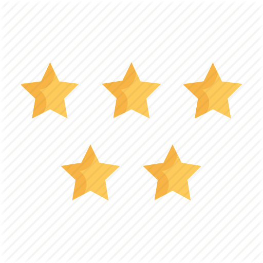 Five Stars Icons - 5 Star Icon Png (512x512)