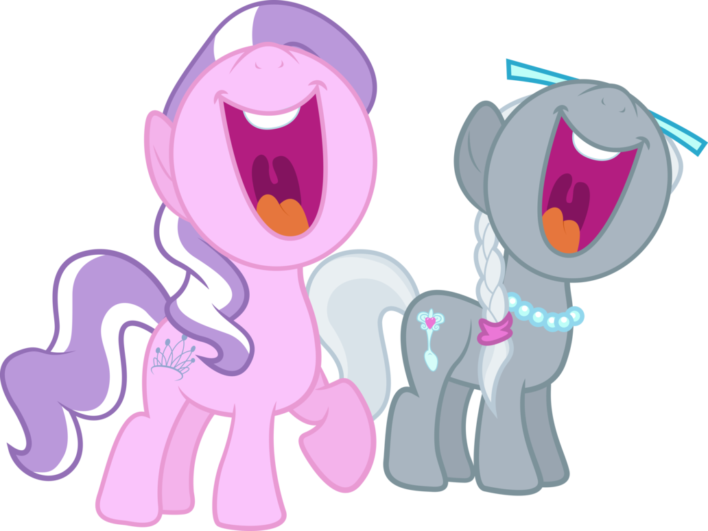 Diamond Tiara And Silver Spoon By Silentmatten - My Little Pony Diamond Tiara And Silver Spoon (1032x775)