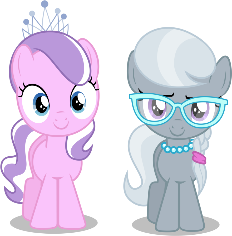 My Little Pony Diamond Tiara Grown Up - Mlp Diamond Tiara And Silver Spoon (894x894)