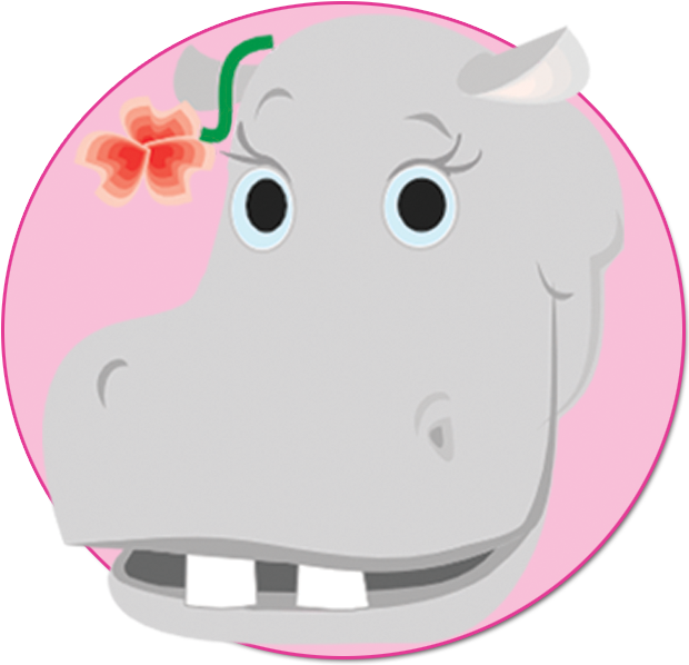 Main Personalised Invitations Logo - Hippo Tea Party Invitation (622x618)