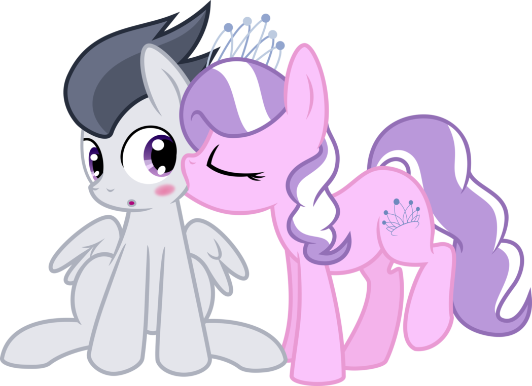 Diamond Tiara Kissing Rumble By Mactavish1996 By - Mlp Diamond Tiara X (1049x762)