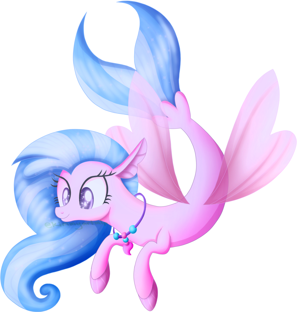 Kimmyartmlp, Female, Necklace, Obtrusive Watermark, - Mlp Silver Stream Seapony (971x1024)