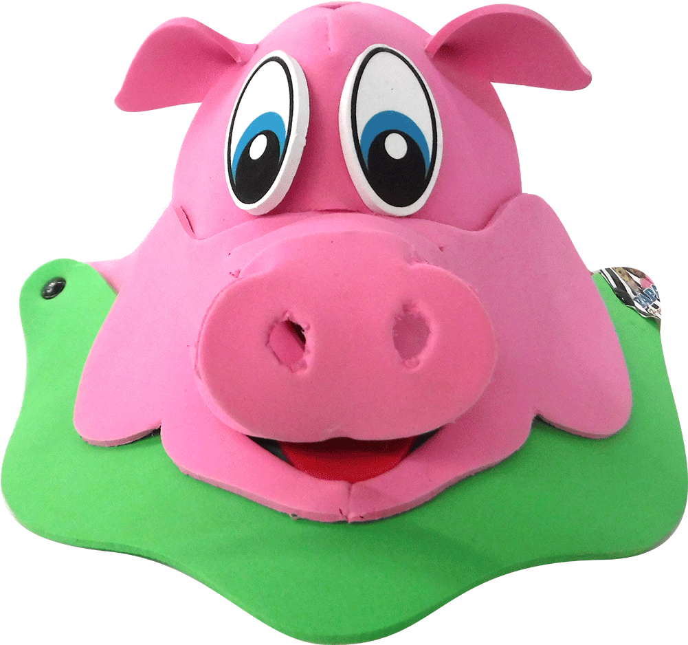 Pink Pig Visor - Viseras De Cerditos En Foami (1000x1000)