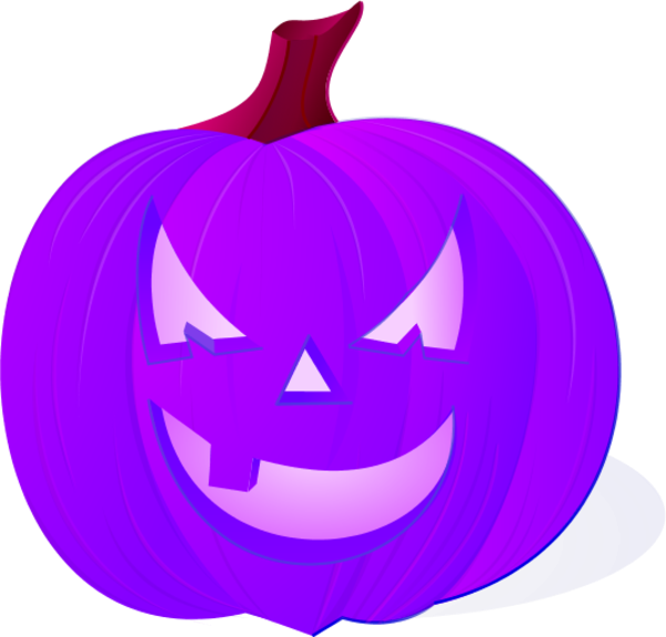 Purple Pumpkin Clip Art For Purple Pumpkin Clip Art - Jack O Lantern Clipart (600x574)