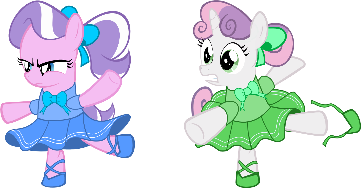 Dancing Diamond, Prancing Sweetie By Magerblutooth - Diamond Tiara And Sweetie Belle (1500x735)