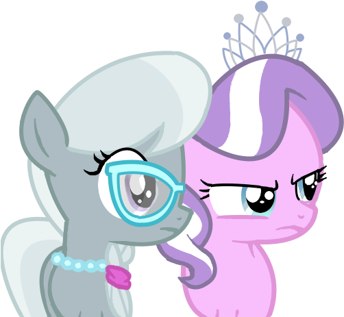 Diamond - Mlp Diamond Tiara And Silver Spoon (513x466)