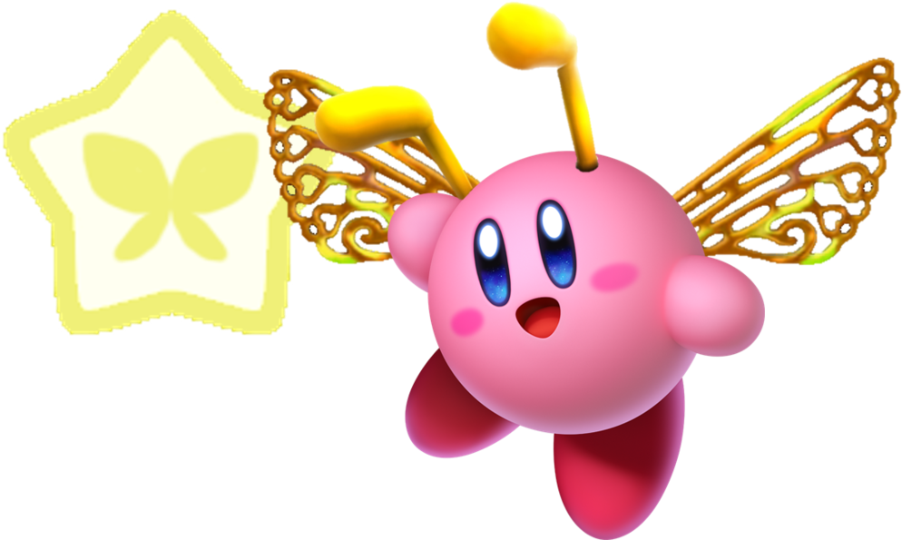 Fangame Kirby All-stars Artwork Butterfly Ability By - Kirby Star Allies Kirby (1024x602)