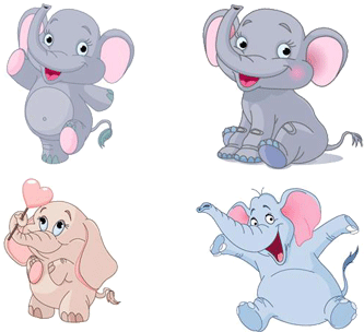 Elefante Para Imprimir - Cartoon Elephant Png (400x316)