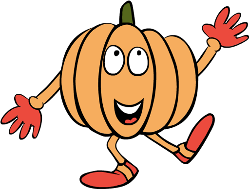 Clip Art Thanksgiving Pumpkin Excited Smiling Dancing - Pumpkin Teacher Clip Art (600x630)