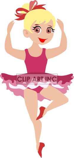 Little Girl Clipart Dancing - Clipart Of A Girl Dancing (250x532)