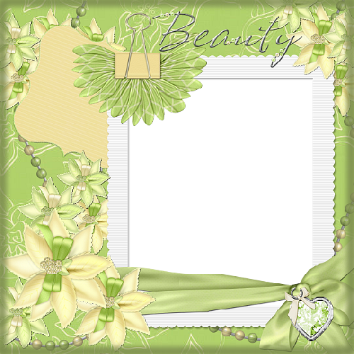 Frames And Borders - Tubes Cadres Vert Png (500x500)