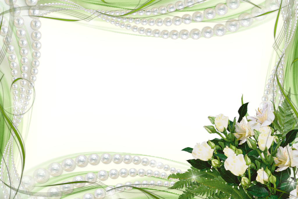Flower Frames Png Pearls And White Flower Frames - Flower Frames Png Pearls And White Flower Frames (1024x682)
