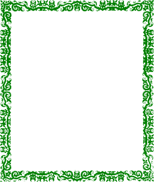 Green Borders - Border Line Design Green (504x593)