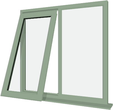 Chartwell Green Upvc Window Style - Daylighting (426x400)