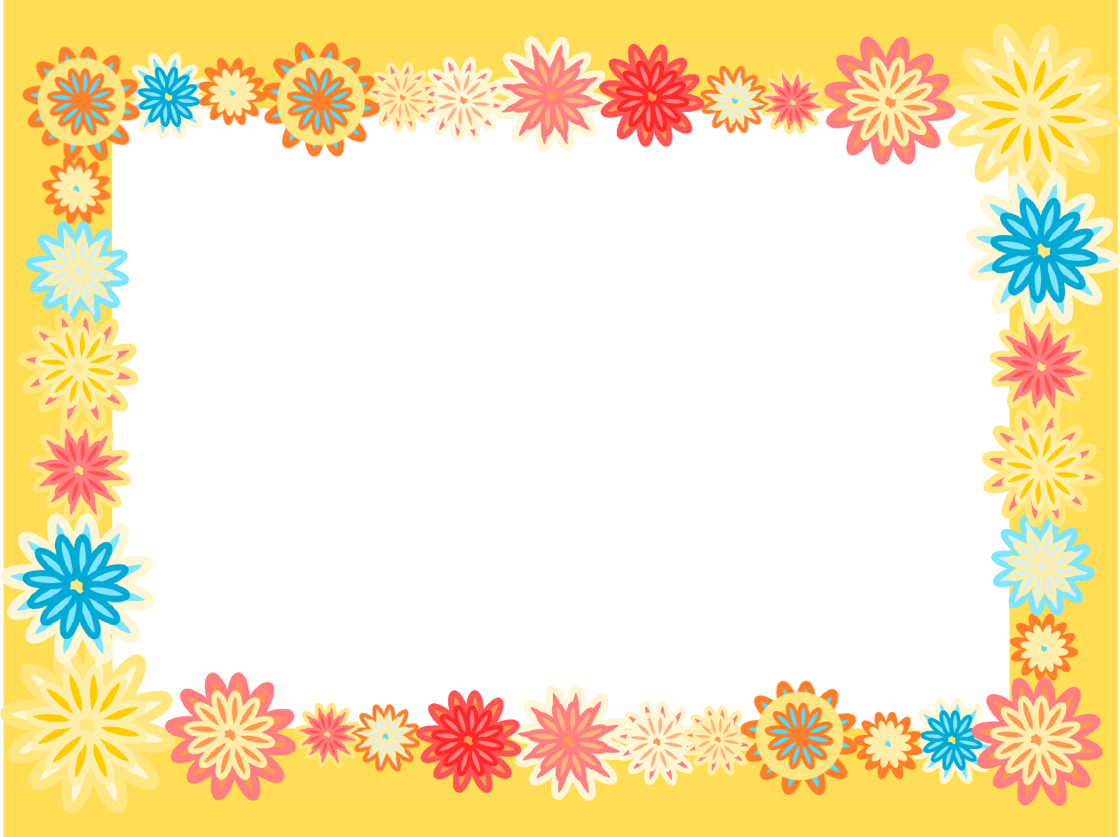 Flower Border Photo Ppt Backgrounds - Happy Birthday Flowery Frame (1262x943)