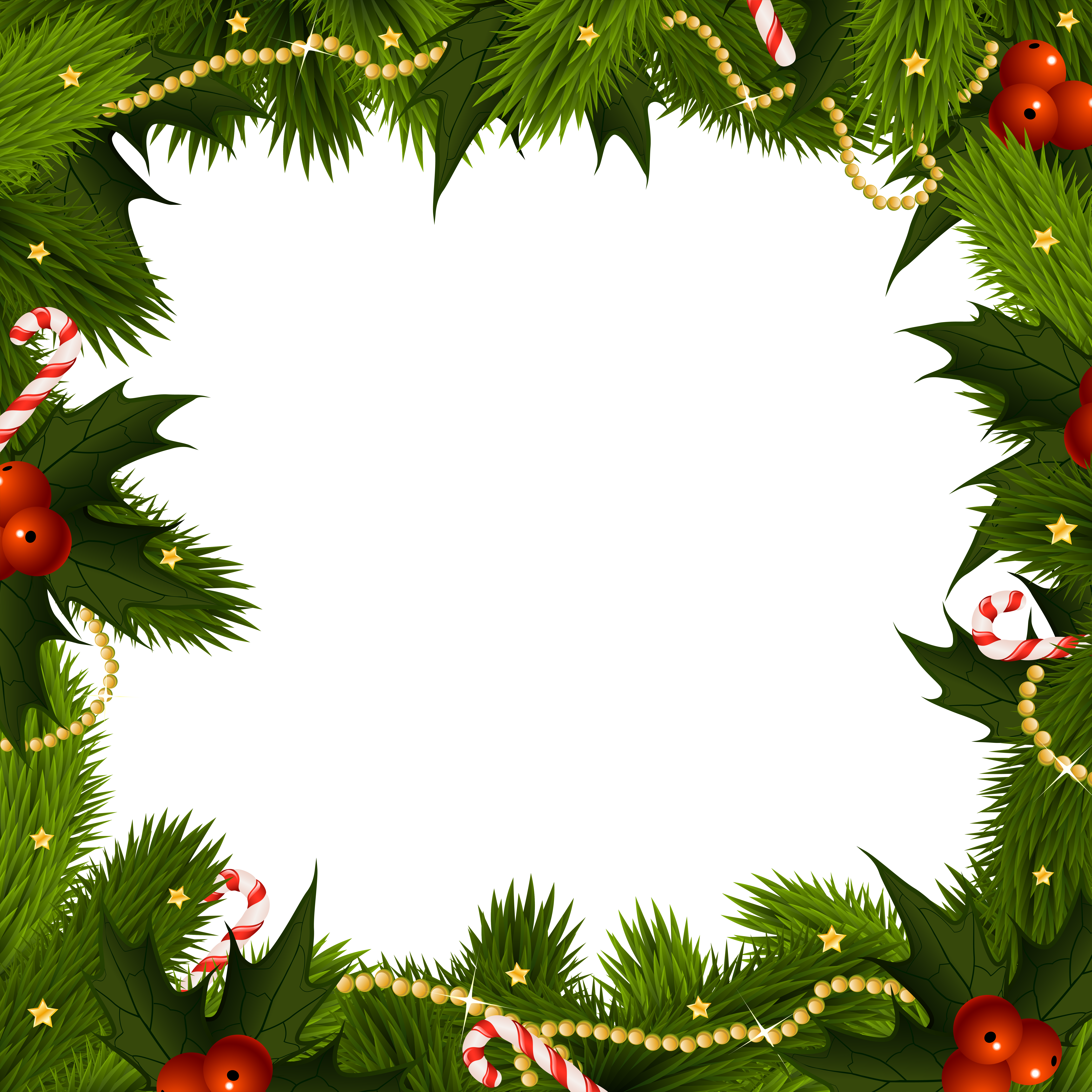 Transparent Christmas Border Png Frame - Transparent Christmas Border Png Frame (7480x7480)