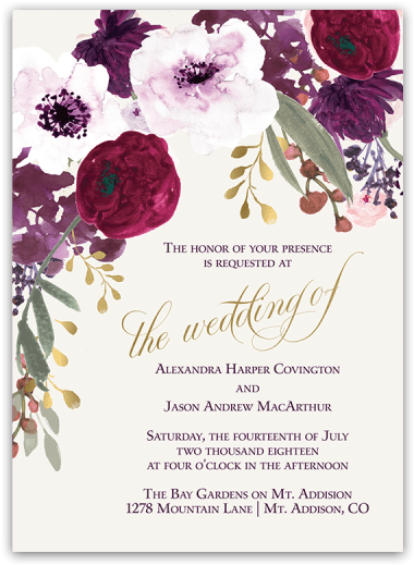 Flower Wedding Invitation Png (600x600)