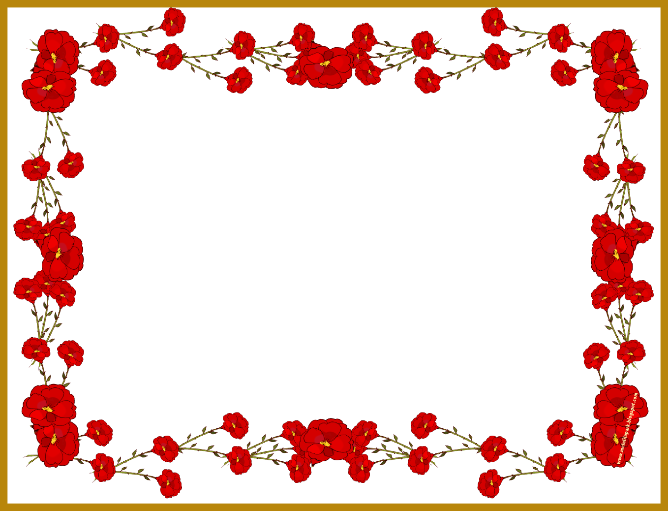 The Best Digital Faux Vintage Flower Frame U Blumenrahmen - Rose Frame Png (1358x1038)