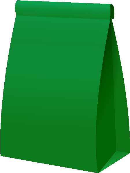 Paper Bag2 Dark Green Vector Icon - Green (460x600)