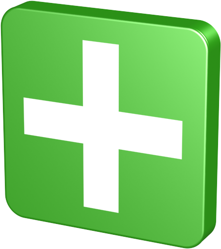 Green Plus Icon Image - Plus Sign Png 3d (512x512)