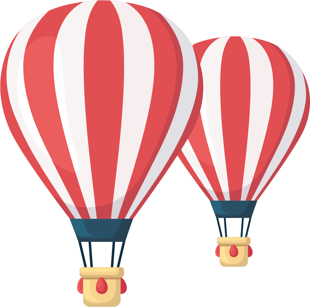 Hot Air Balloon Clip Art - Hot Air Balloon Cartoon (1000x1000)