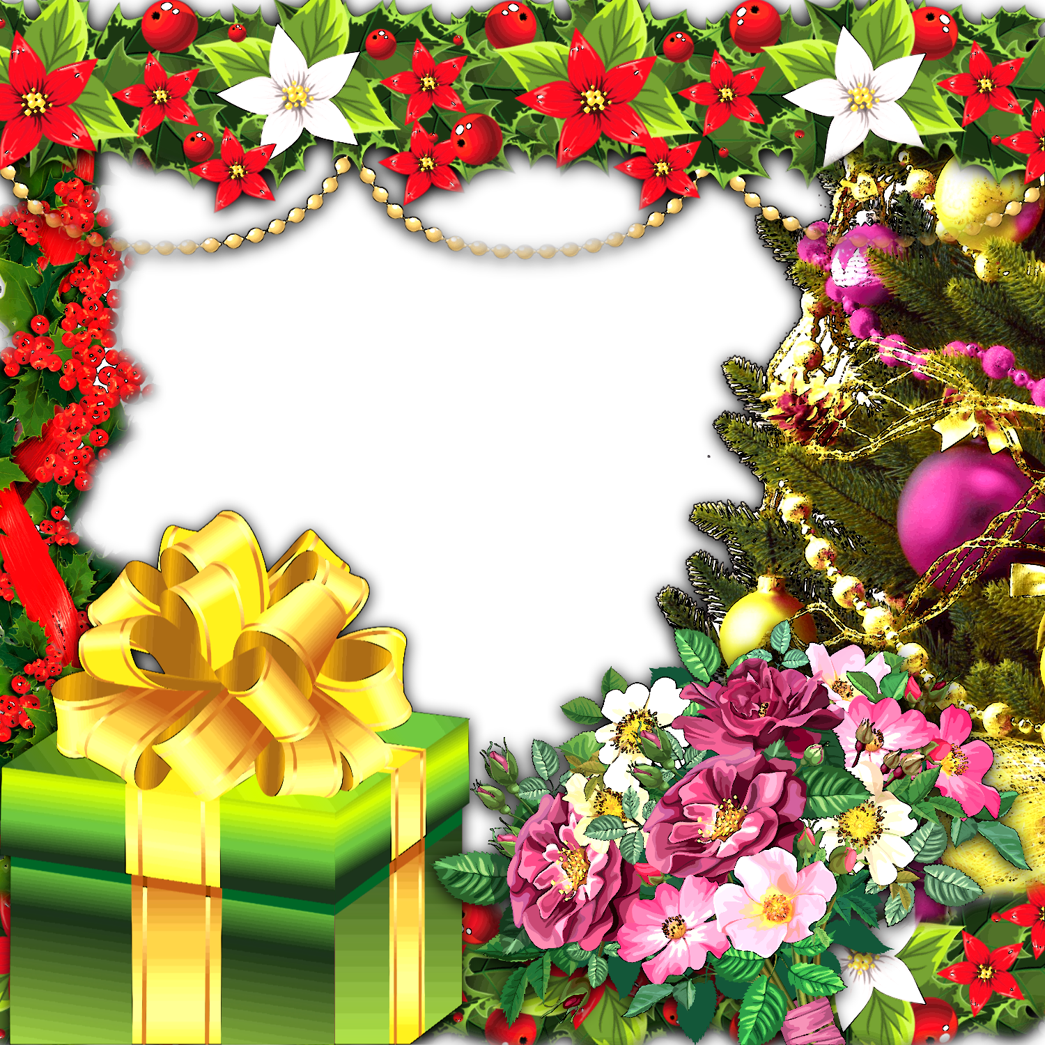 Christmas Frame By Gautamdas1992 Christmas Frame By - Clip Art (1500x1500)