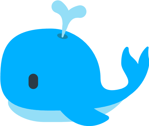 Baby Blue Whale Clip Art - Whale Emoji (512x512)